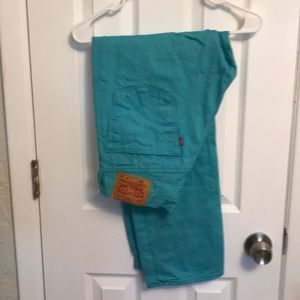 Teal Levi 501 34x30